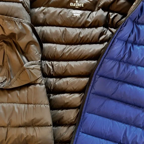 TALL! Mens Scotia Light Down Jacket- Vibrant Blue Quilted - Picture 3 of 3